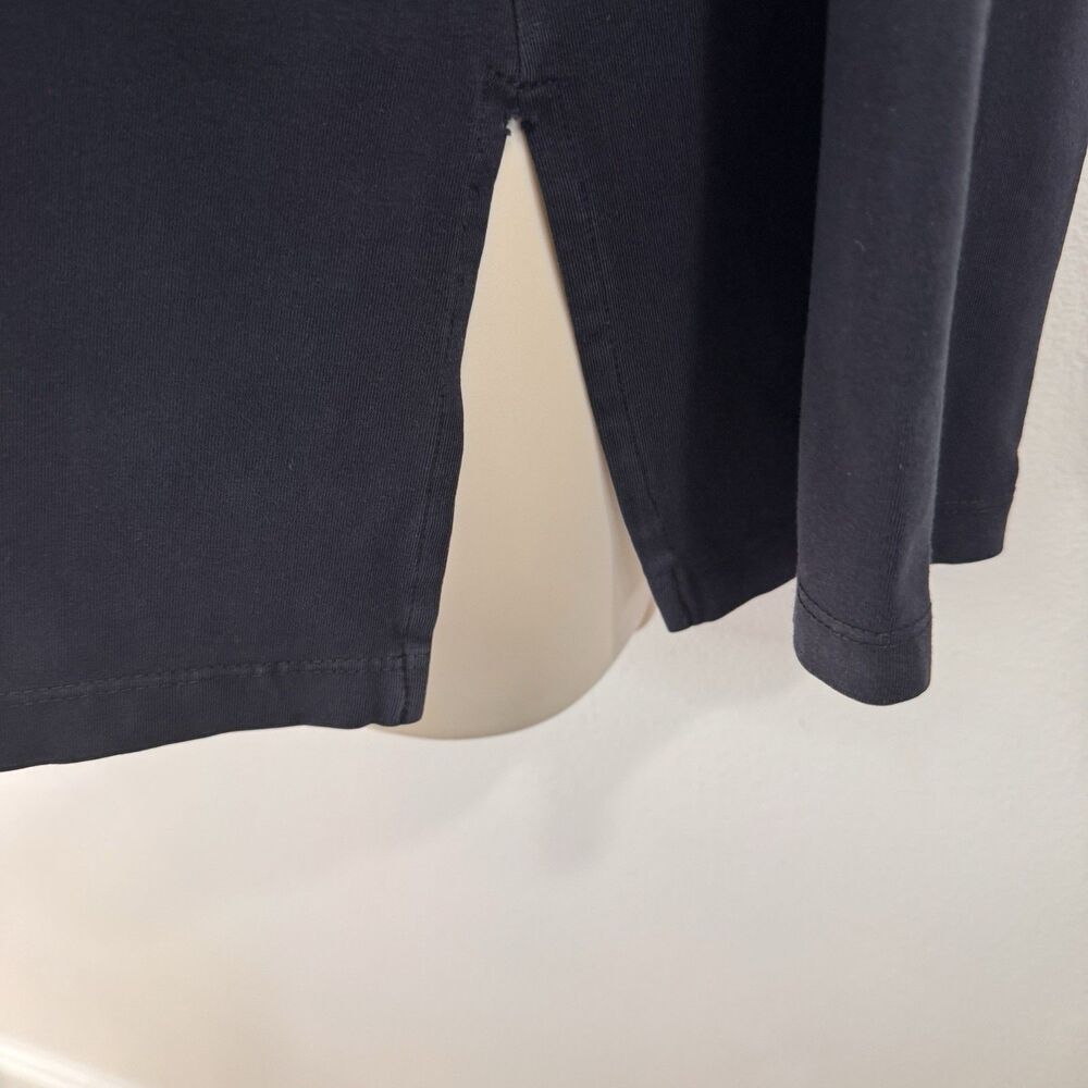 North Star Base Sweatshirt M Black Pullover Mock Neck Ruched Cotton Stretch USA - Picture 5 of 10